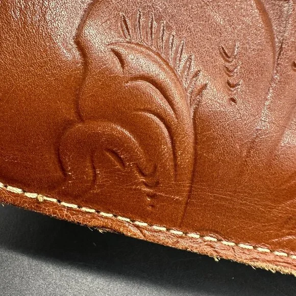 Patricia Nash Embossed Leather Crossbody Shoulder Bag Floral Purse Wristlet - Picture 7 of 12